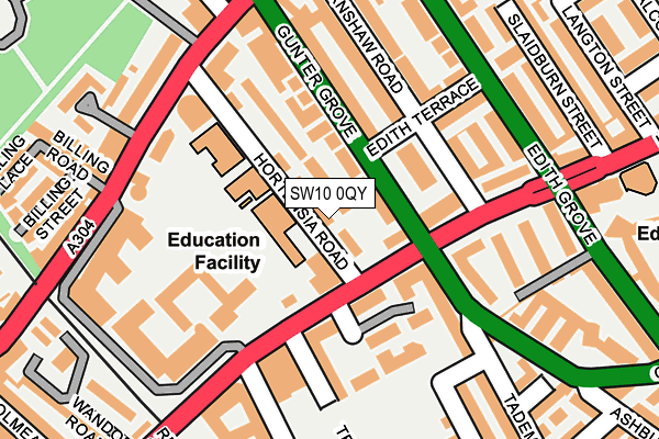 SW10 0QY map - OS OpenMap – Local (Ordnance Survey)