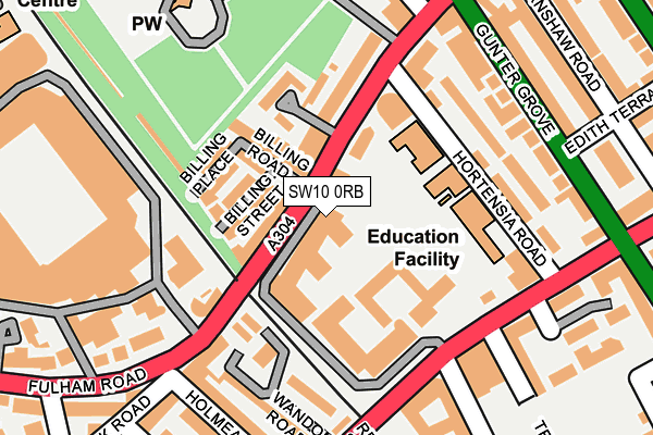 SW10 0RB map - OS OpenMap – Local (Ordnance Survey)