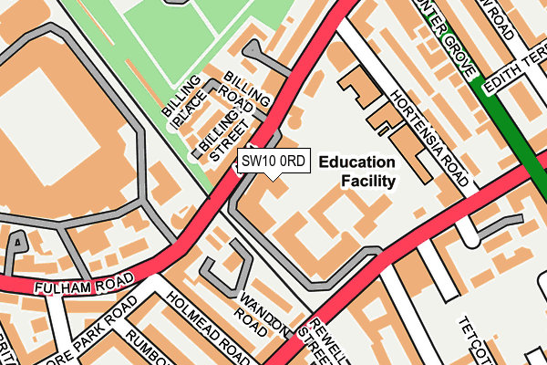 SW10 0RD map - OS OpenMap – Local (Ordnance Survey)