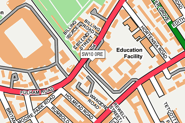 SW10 0RE map - OS OpenMap – Local (Ordnance Survey)