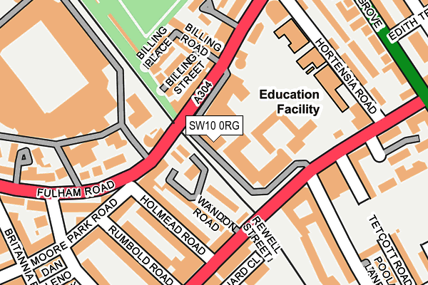 SW10 0RG map - OS OpenMap – Local (Ordnance Survey)