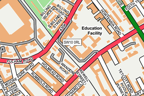 SW10 0RL map - OS OpenMap – Local (Ordnance Survey)