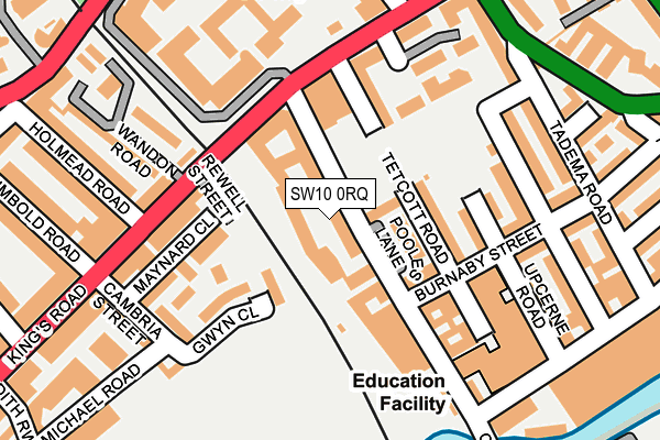 SW10 0RQ map - OS OpenMap – Local (Ordnance Survey)