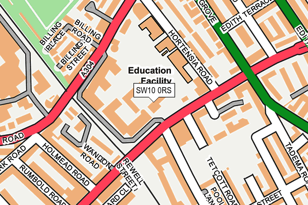 SW10 0RS map - OS OpenMap – Local (Ordnance Survey)