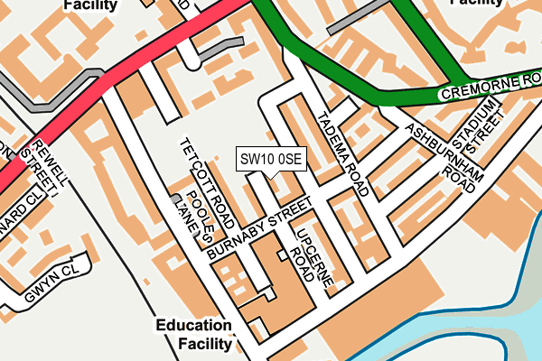 SW10 0SE map - OS OpenMap – Local (Ordnance Survey)