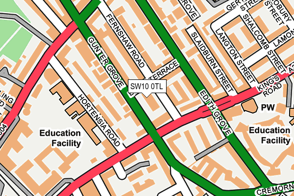 SW10 0TL map - OS OpenMap – Local (Ordnance Survey)