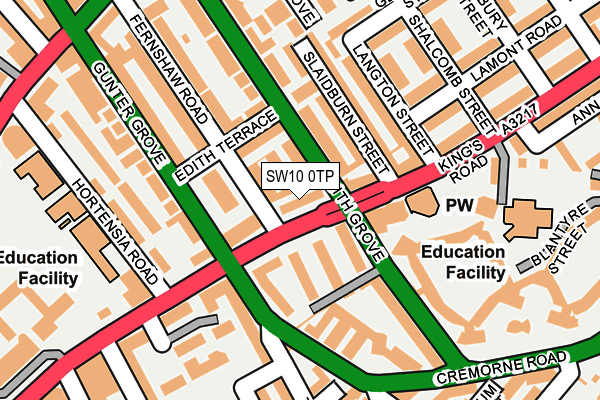 SW10 0TP map - OS OpenMap – Local (Ordnance Survey)