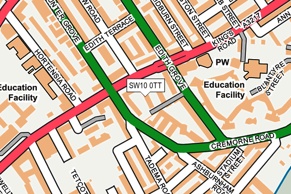 SW10 0TT map - OS OpenMap – Local (Ordnance Survey)