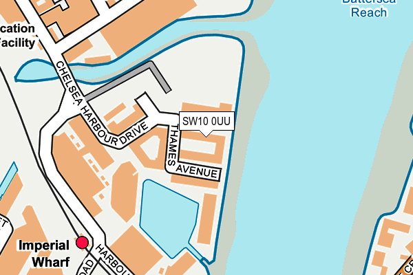 SW10 0UU map - OS OpenMap – Local (Ordnance Survey)