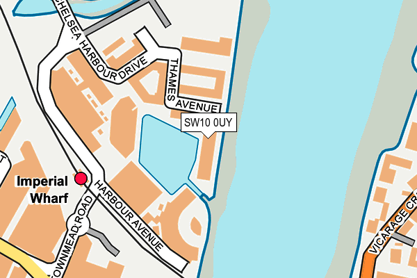 SW10 0UY map - OS OpenMap – Local (Ordnance Survey)
