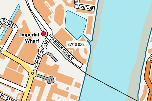 SW10 0XB map - OS OpenMap – Local (Ordnance Survey)