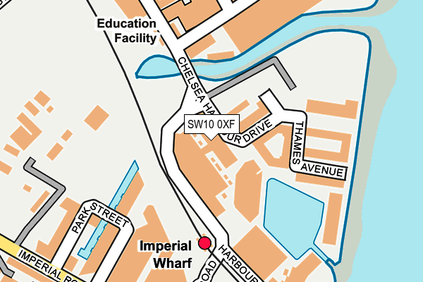 SW10 0XF map - OS OpenMap – Local (Ordnance Survey)