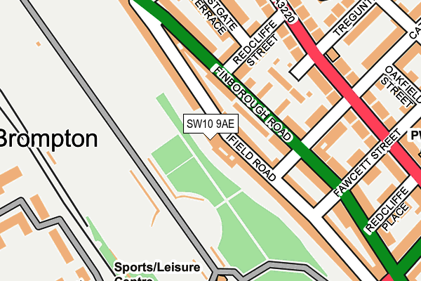 SW10 9AE map - OS OpenMap – Local (Ordnance Survey)