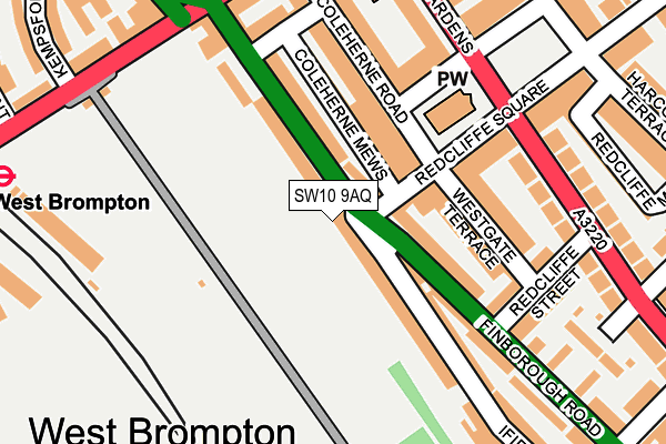 SW10 9AQ map - OS OpenMap – Local (Ordnance Survey)