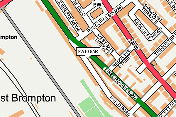 SW10 9AR map - OS OpenMap – Local (Ordnance Survey)