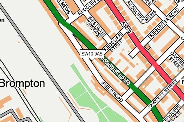 SW10 9AS map - OS OpenMap – Local (Ordnance Survey)