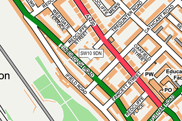 SW10 9DN map - OS OpenMap – Local (Ordnance Survey)