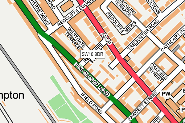 SW10 9DR map - OS OpenMap – Local (Ordnance Survey)