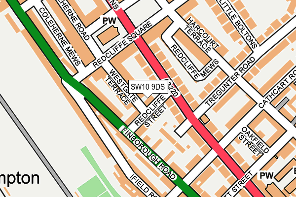 SW10 9DS map - OS OpenMap – Local (Ordnance Survey)