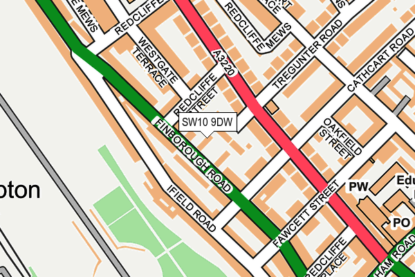 SW10 9DW map - OS OpenMap – Local (Ordnance Survey)