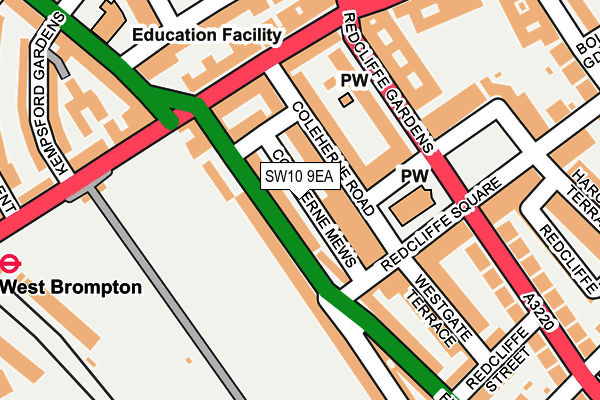 SW10 9EA map - OS OpenMap – Local (Ordnance Survey)