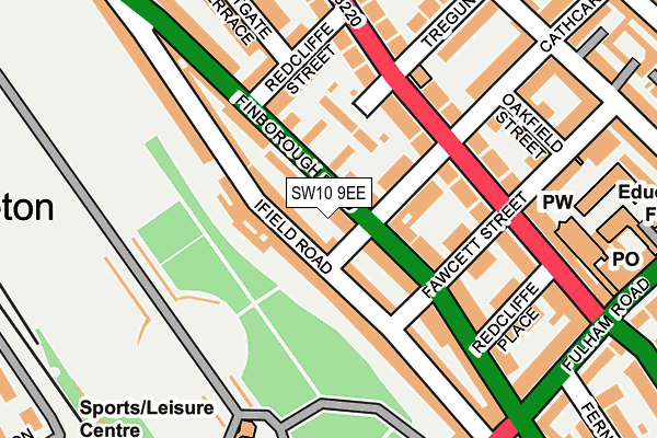 SW10 9EE map - OS OpenMap – Local (Ordnance Survey)