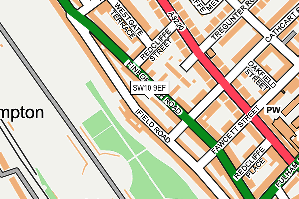 SW10 9EF map - OS OpenMap – Local (Ordnance Survey)