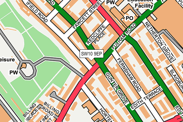 SW10 9EP map - OS OpenMap – Local (Ordnance Survey)