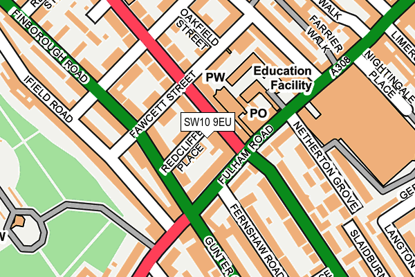 SW10 9EU map - OS OpenMap – Local (Ordnance Survey)