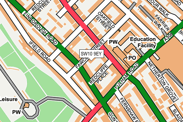 SW10 9EY map - OS OpenMap – Local (Ordnance Survey)