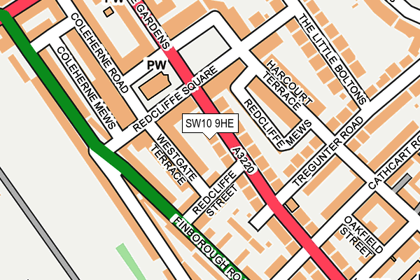 SW10 9HE map - OS OpenMap – Local (Ordnance Survey)