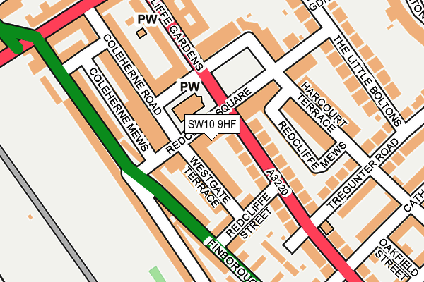 SW10 9HF map - OS OpenMap – Local (Ordnance Survey)