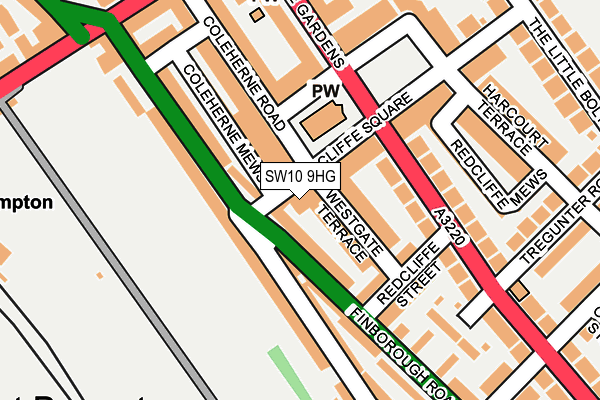 SW10 9HG map - OS OpenMap – Local (Ordnance Survey)