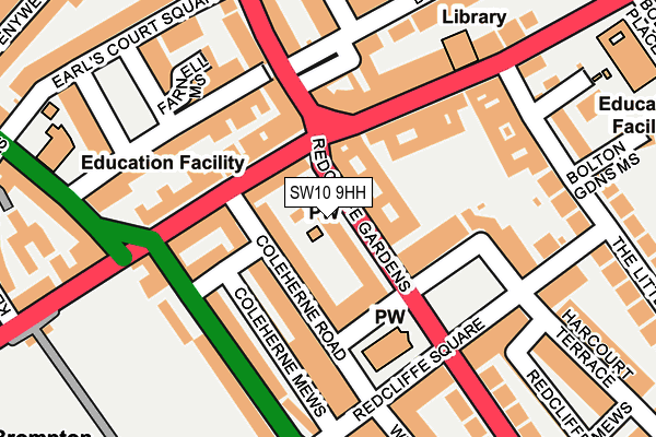 SW10 9HH map - OS OpenMap – Local (Ordnance Survey)