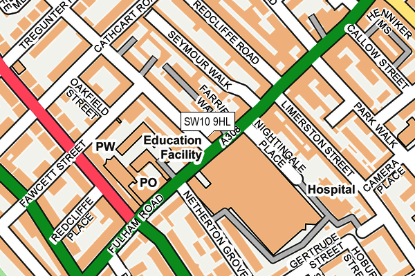 SW10 9HL map - OS OpenMap – Local (Ordnance Survey)