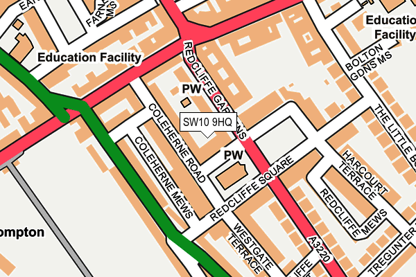 SW10 9HQ map - OS OpenMap – Local (Ordnance Survey)