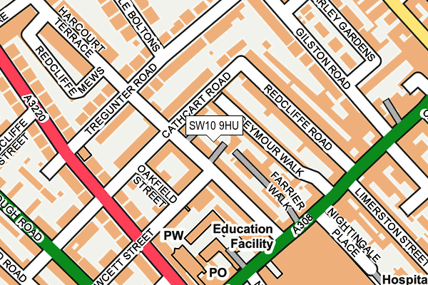 SW10 9HU map - OS OpenMap – Local (Ordnance Survey)