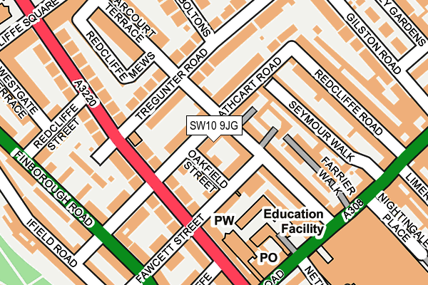 SW10 9JG map - OS OpenMap – Local (Ordnance Survey)