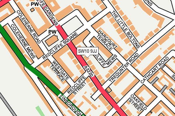 SW10 9JJ map - OS OpenMap – Local (Ordnance Survey)