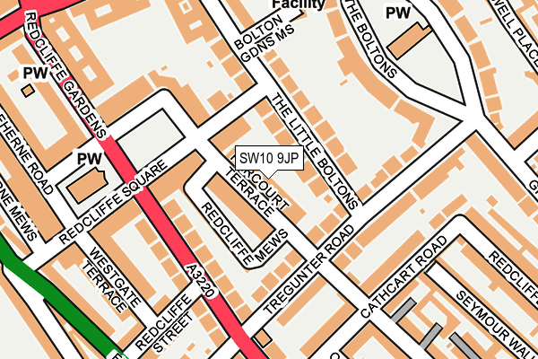 SW10 9JP map - OS OpenMap – Local (Ordnance Survey)