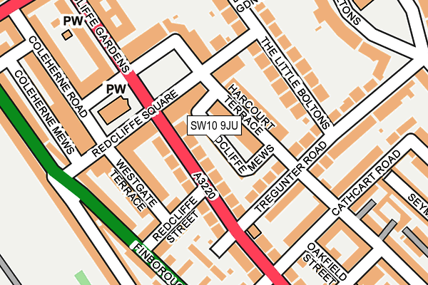 SW10 9JU map - OS OpenMap – Local (Ordnance Survey)