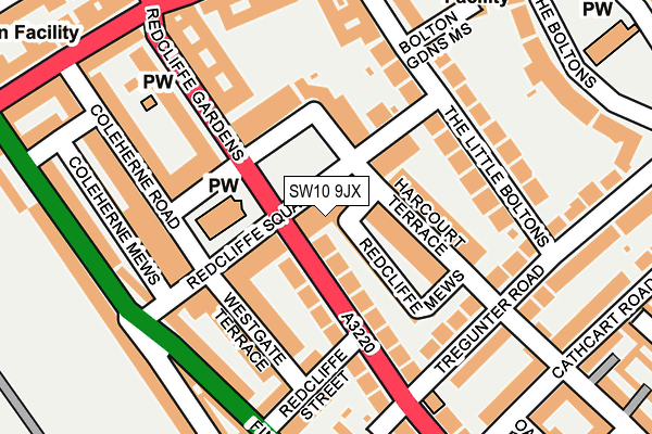 SW10 9JX map - OS OpenMap – Local (Ordnance Survey)