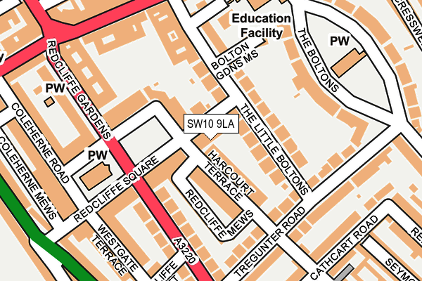 SW10 9LA map - OS OpenMap – Local (Ordnance Survey)