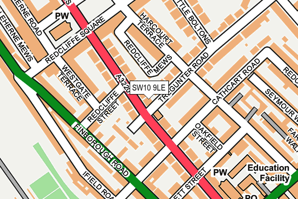 SW10 9LE map - OS OpenMap – Local (Ordnance Survey)