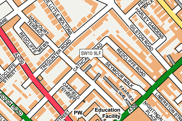 SW10 9LF map - OS OpenMap – Local (Ordnance Survey)