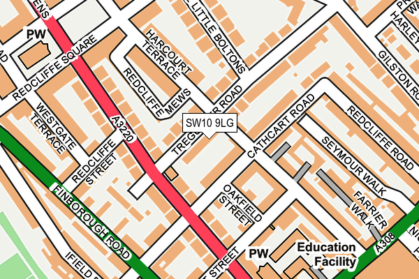 SW10 9LG map - OS OpenMap – Local (Ordnance Survey)