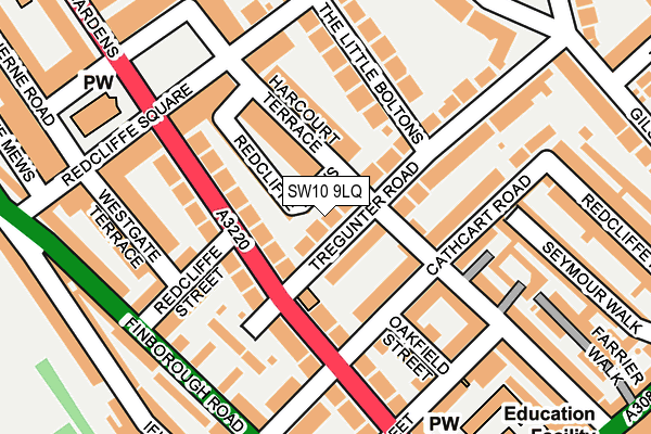 SW10 9LQ map - OS OpenMap – Local (Ordnance Survey)