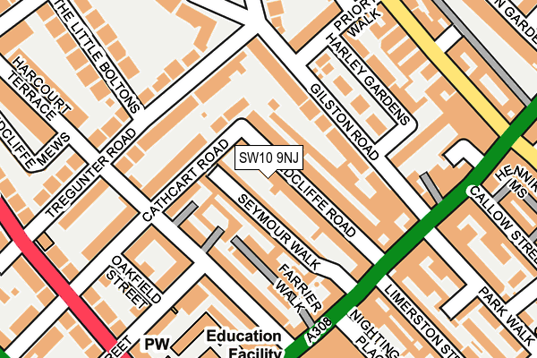 SW10 9NJ map - OS OpenMap – Local (Ordnance Survey)