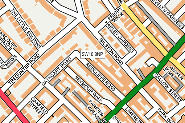 SW10 9NP map - OS OpenMap – Local (Ordnance Survey)