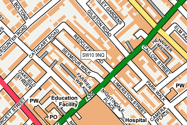 SW10 9NQ map - OS OpenMap – Local (Ordnance Survey)